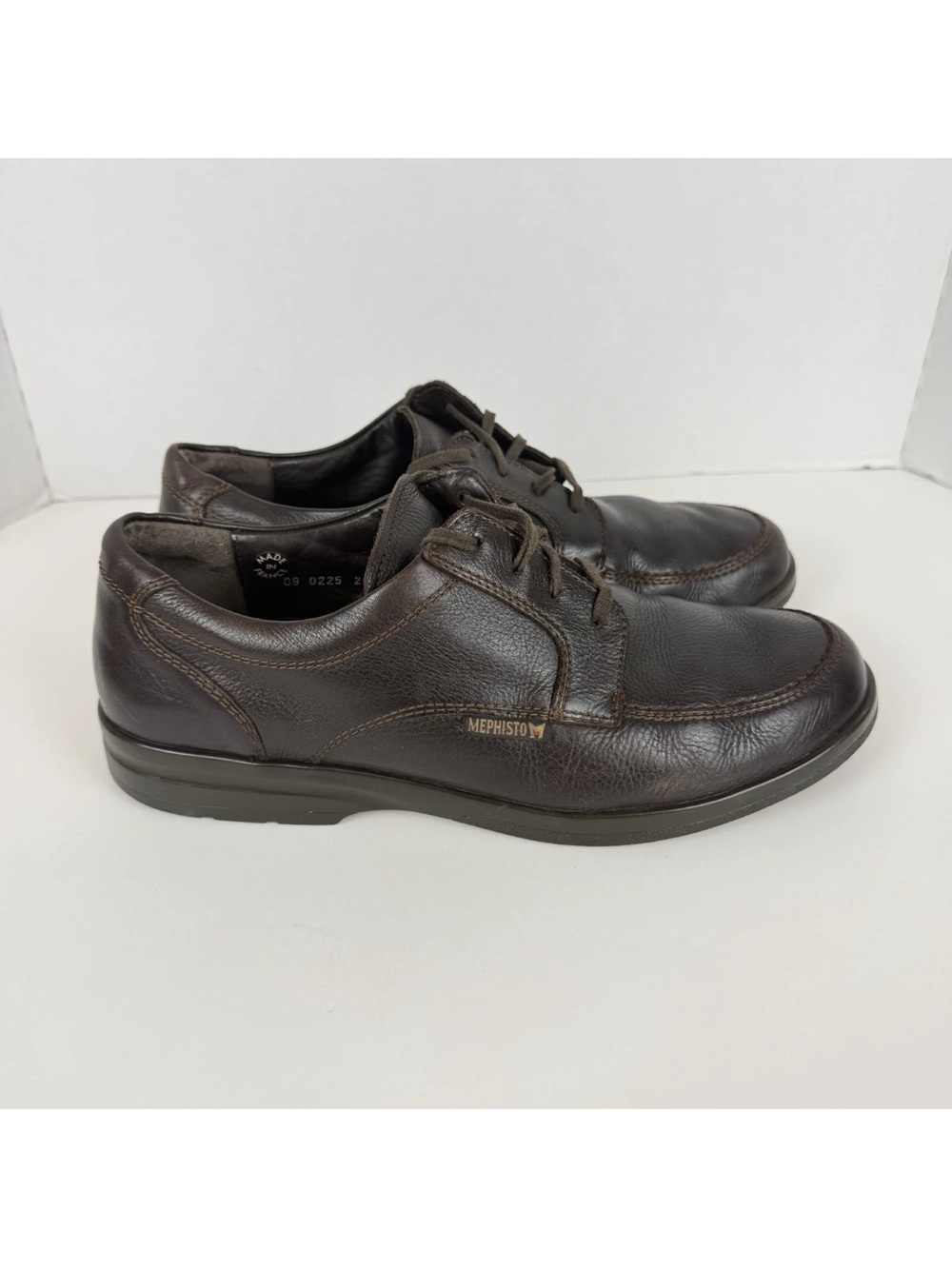 Mephisto Janeiro Shoes Mens 11.5 Brown Leather Lace Up Walking Sneakers Air Jet